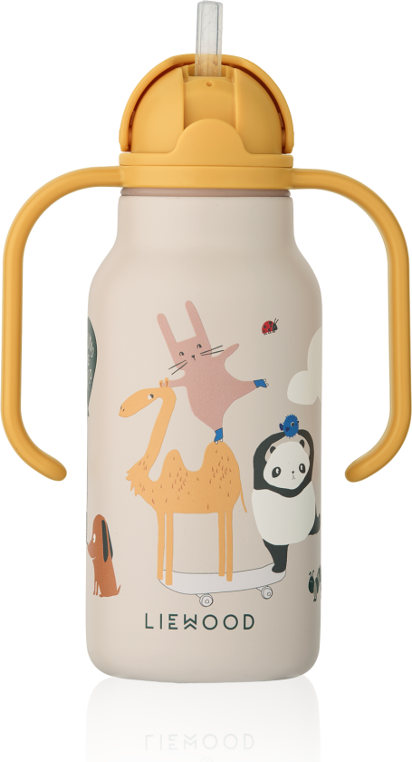 Kimmie Vannflaske 250 Ml Around The World / Sandy Water Bottle 250 ml-OS Beige One Size unisex