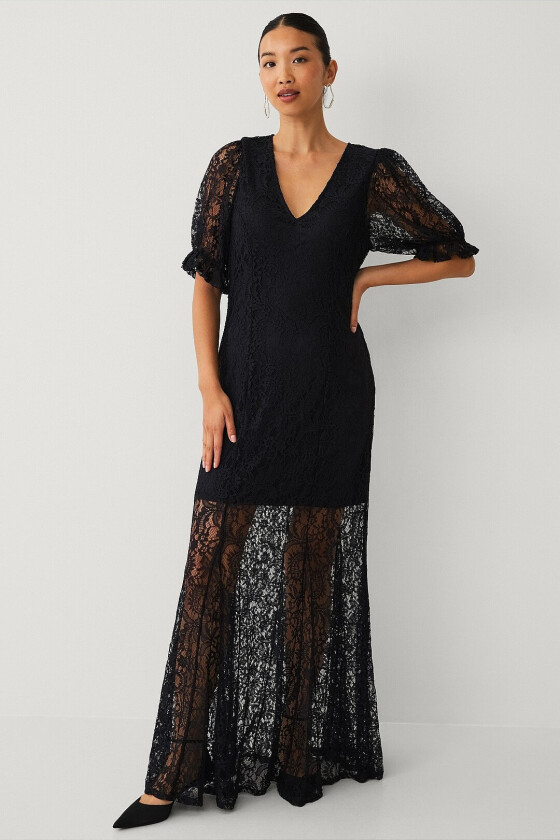 Maxikjole i havfruestil - Svart