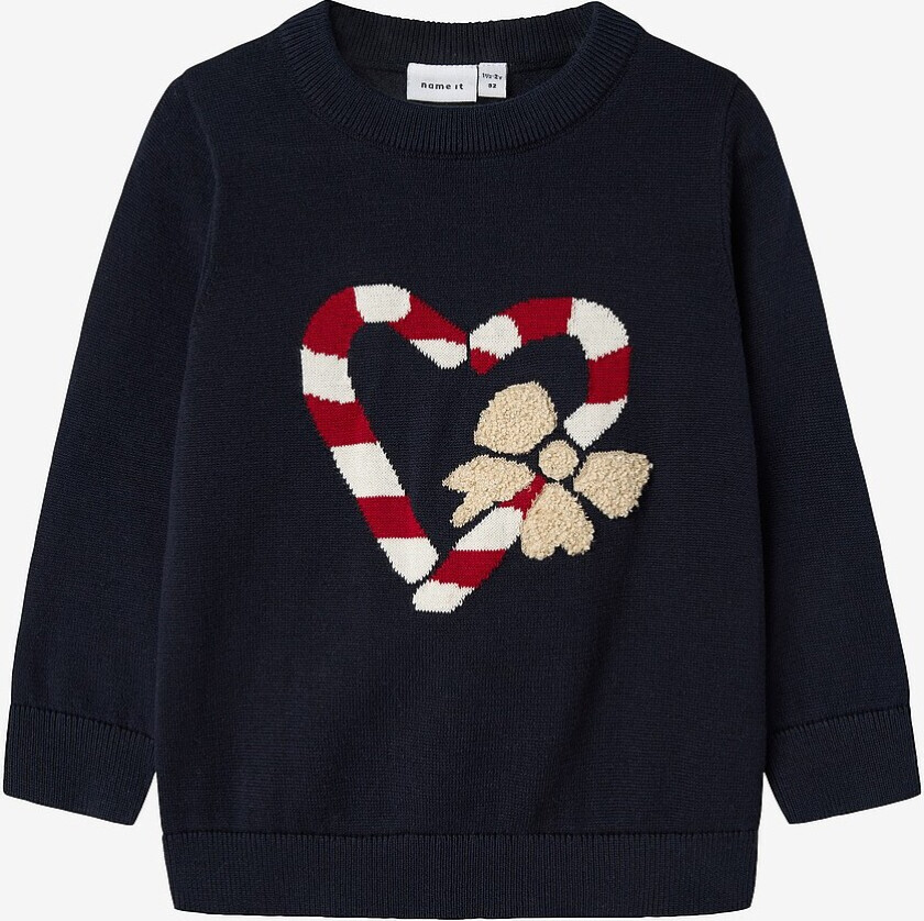 Bilde av Genser nmfReamo LS Knit - Blå