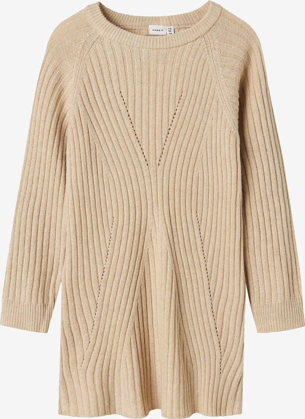 Kjole NkfRikine LS Knit Dress PB - Grå