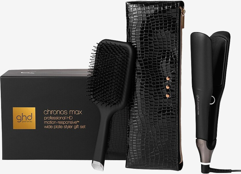 Bilde av Giftbox Chronos Max CHRISTMAS- Wide Plate Hair Straightener - Svart