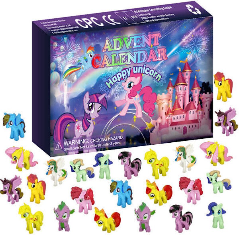 My Little Pony Adventskalender 2025, 24 dager nedtellingskalender til jul My Little Pony-leker, foreldre-barn-interaksjonsleke for barn gutter jenter