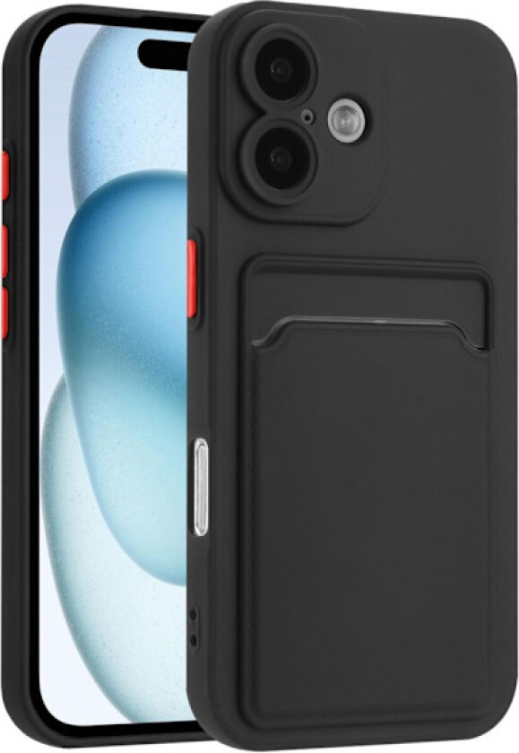 Deksel til kortholder for iPhone 16 - Svart