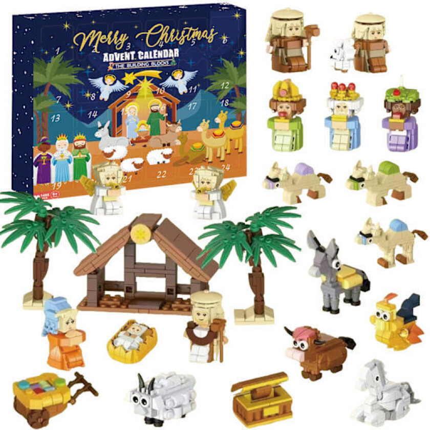 Julekalender blindboks monteringsbyggesett enhjørning jenteleker gutteleke gave Jesus Byggeklosser Blindboks—jarx
