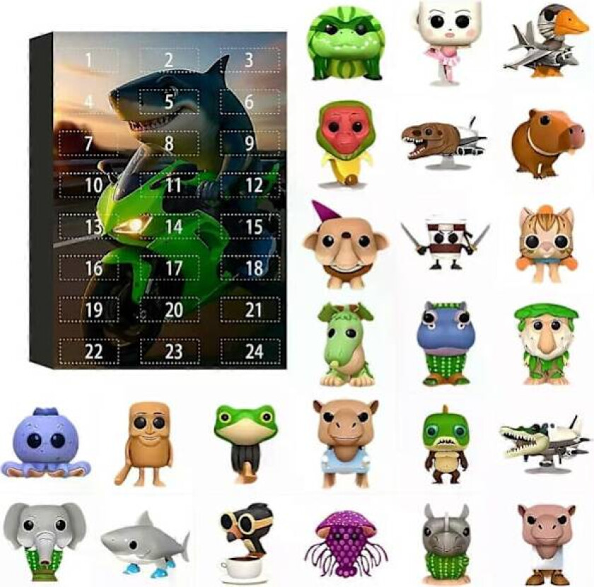 Hot 1 Sett Sahur Figur Tungs Tung Italiensk Brainroot Trepinne Lirili Larila Ornament Kreativ Skrivebordsdekorasjon Coll D