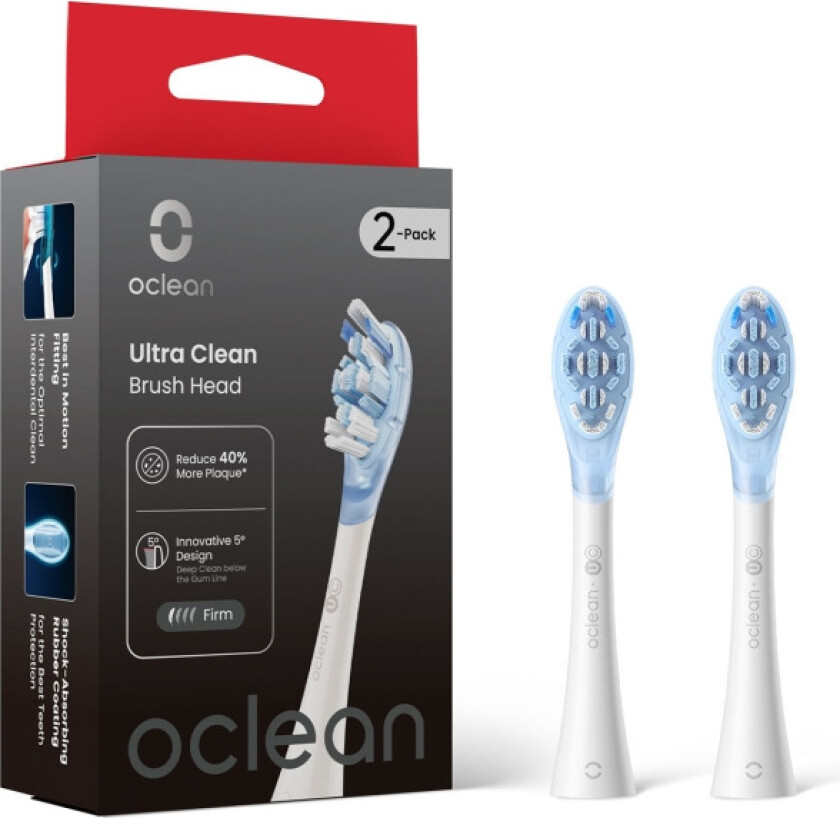Børstehoder Brush Head Ultra Clean 2 Pack White