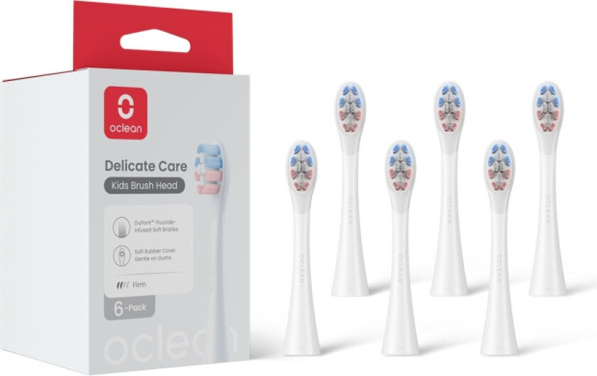 Børstehoder Brush Head Kids 6 Pack White