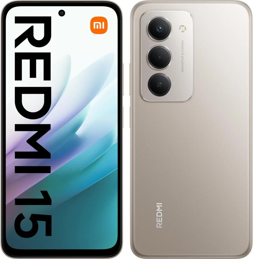 Redmi 15 Smartphone - 6.9", 6GB RAM, 128GB - Titan Grå