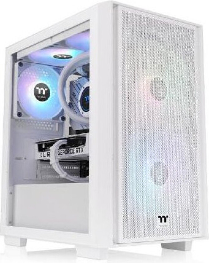 Versa H16 PC Kabinett - Micro Tower, Mini ITX, ATX, ARGB - Hvit