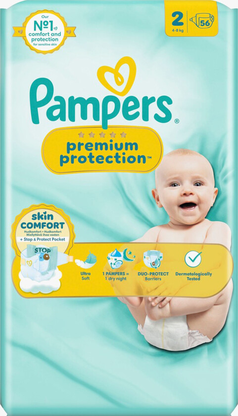 Bilde av New Baby Bleier Str 2 4-8 kg 56-Pakk - Bleier