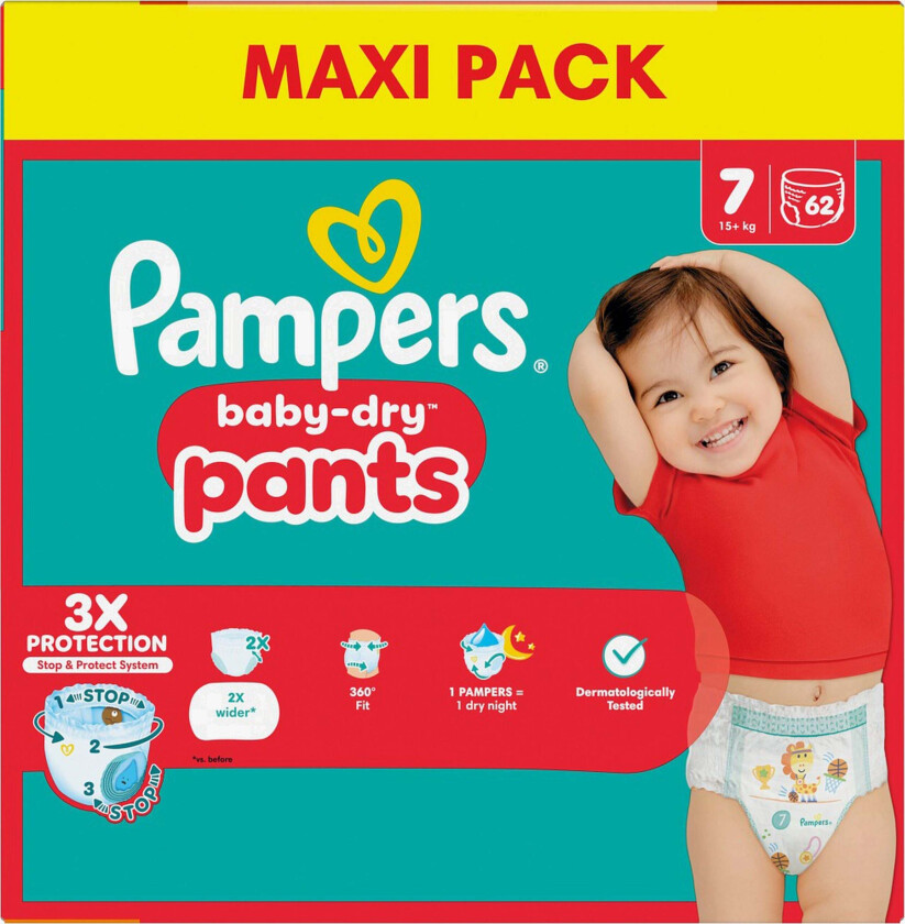 Baby Dry Pants Bleier Str 7 15+ kg Maxi 62-Pakk - Bleier
