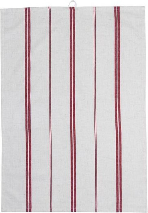 Elsa kjøkkenhåndkle 50x70 cm natur/rød
