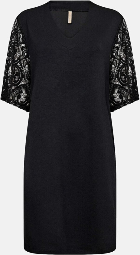 Supermyk Jersey-kjole med blondeerme