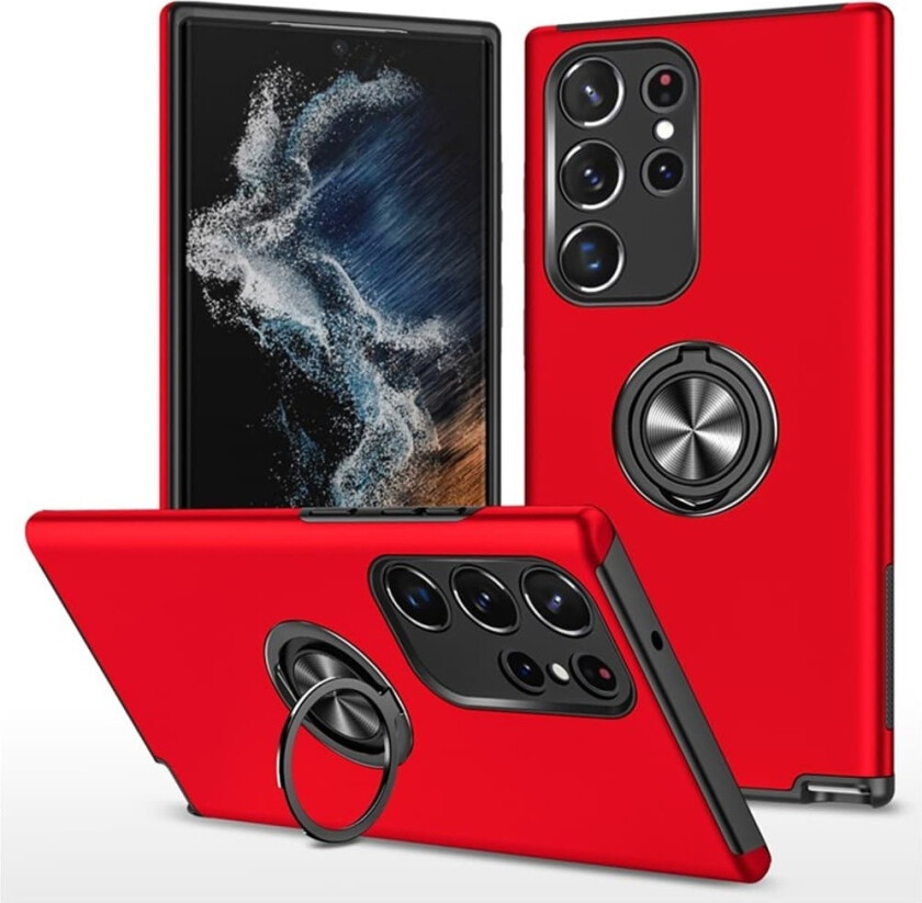 Til Samsung Galaxy S25 Ultra Hybrid Deksel Med Fingerring