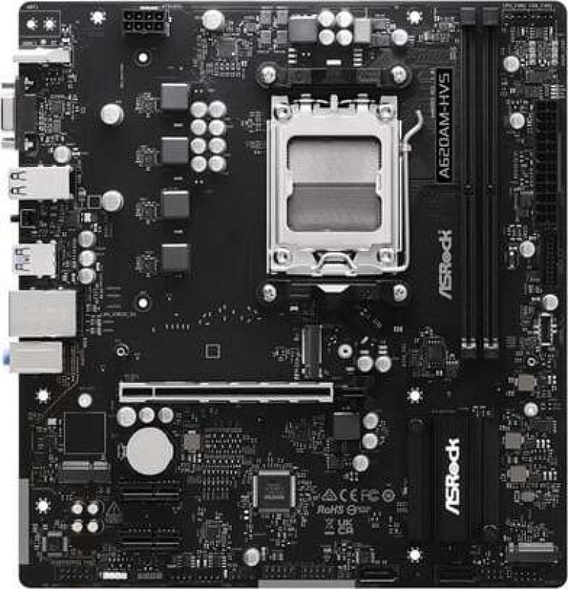 A620AM-HVS - motherboard - micro ATX - Socket AM5 - AMD A620A Hovedkort - AMD A620A - AMD AM5 socket - DDR5 RAM - Micro-ATX