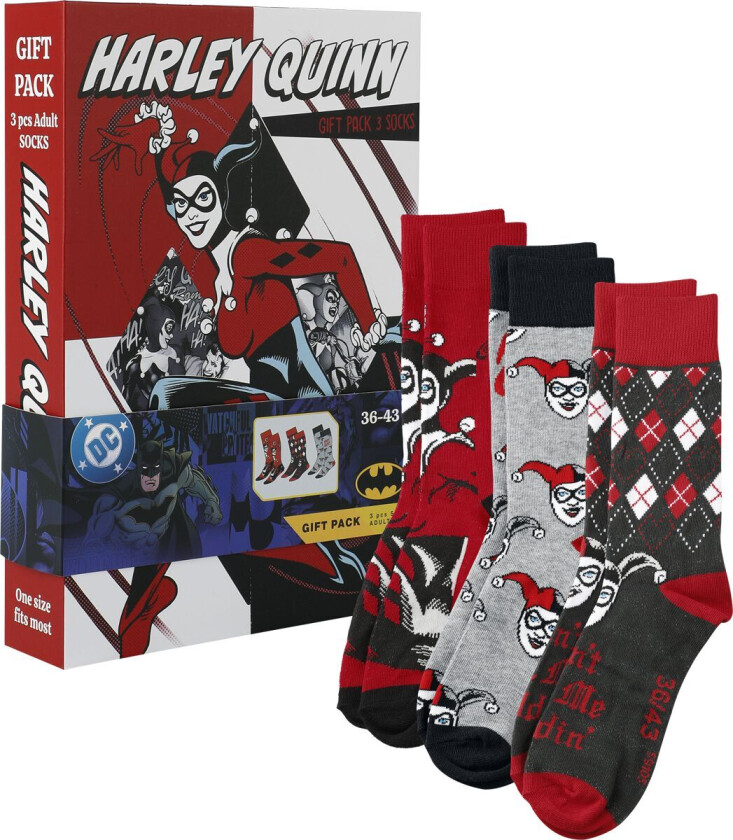 Sokker - Harley Quinn - one size - Unisex - flerfarget