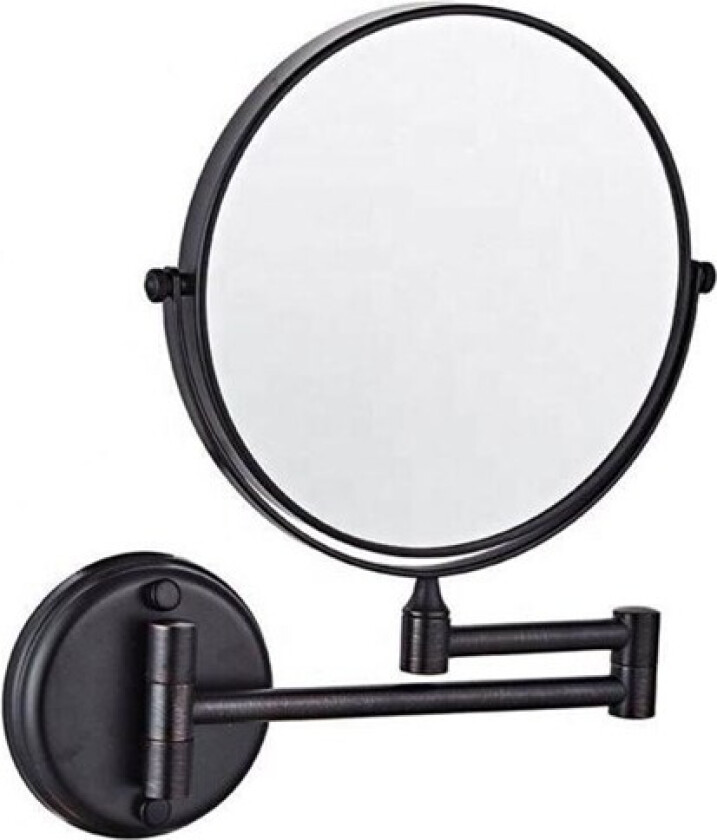 Wall Mirror with 10x Magnification in Black