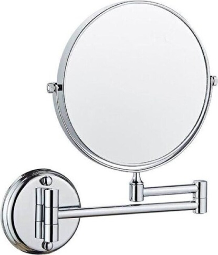 Wall Mirror with 10x Magnification in Silver
