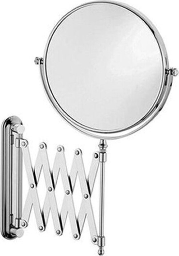 Wall Scissor Arm Mirror with 5x Magnification Silver