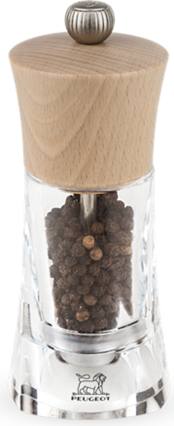 Oleron pepper grinder Acrylic/Natural wood 14 cm