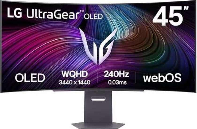 45" LG UltraGear 45GX90SA-B - OLED monitor - curved - 45" - HDR