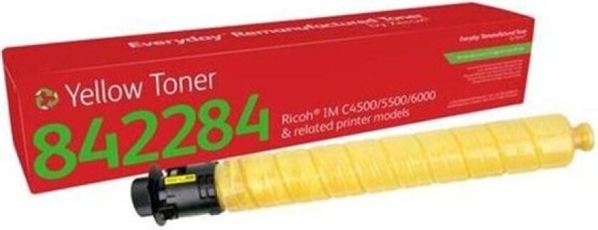 Everyday - yellow - compatible - remanufactured - toner cartridge (alternative for: Ricoh 842284) - Green World Alliance return programme - Laser toner Yellow