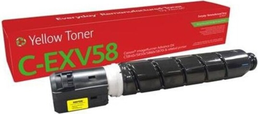 Everyday - yellow - compatible - remanufactured - toner cartridge (alternative for: Canon 3766C002AA Canon C-EXV58) - Green World Alliance return programme - Laser toner Yellow
