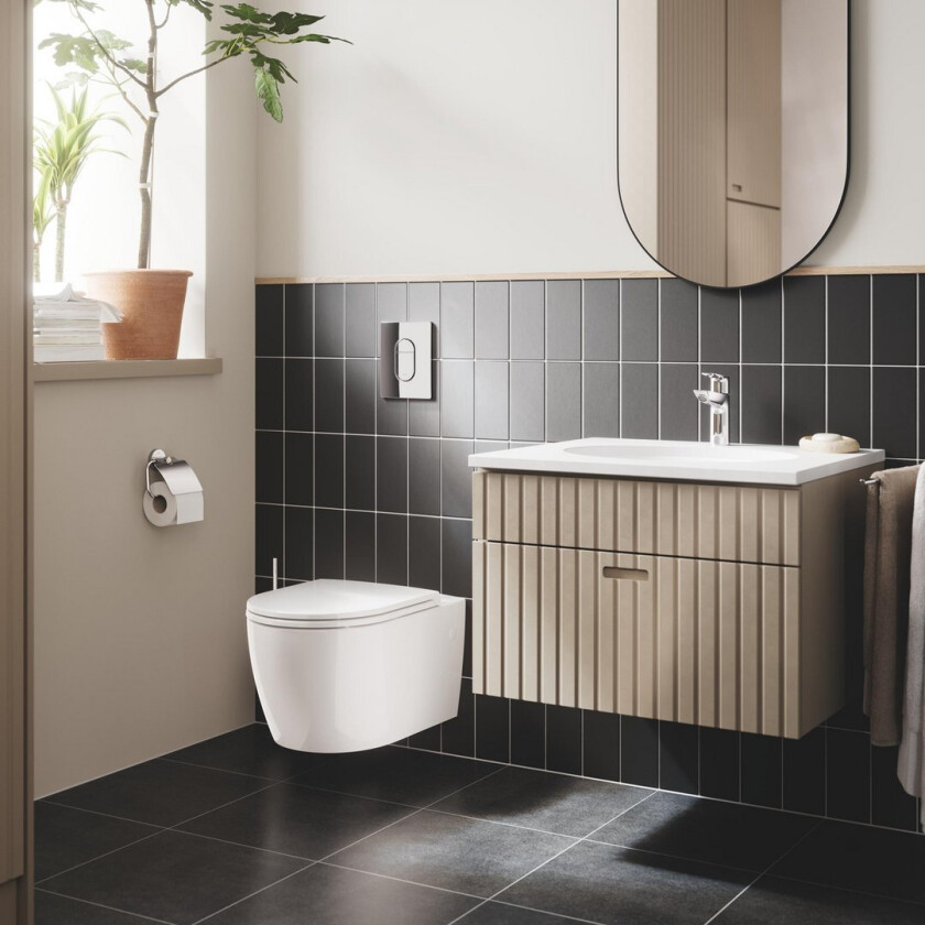 Bau Ceramic toilet væghængt m/SC og QR sæde