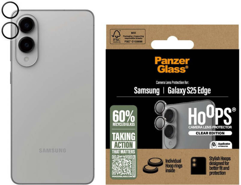 Hoops® Transparent Camera Lens Protector Samsung S25 Edge