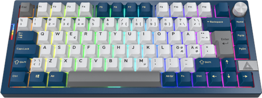 Mkey PRO 75% - Freedom - Gamingtastatur - Nordisk - Blå