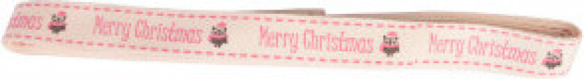 Bilde av Fabric Ribbon/Gavebånd Merry Christmas 15mm - 3 meter