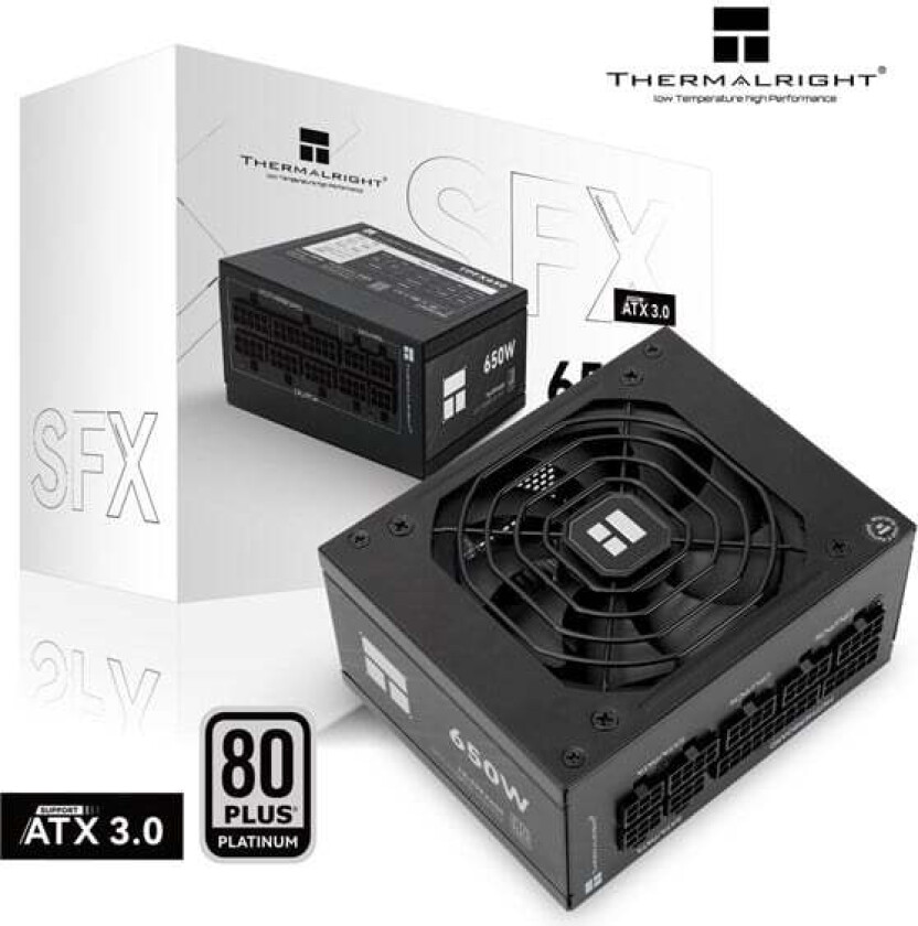 TR-TPFX 650 Strømforsyning (PSU) - 650 Watt - 120 mm - ATX 3.0 - 80 Plus Titanium sertifisert