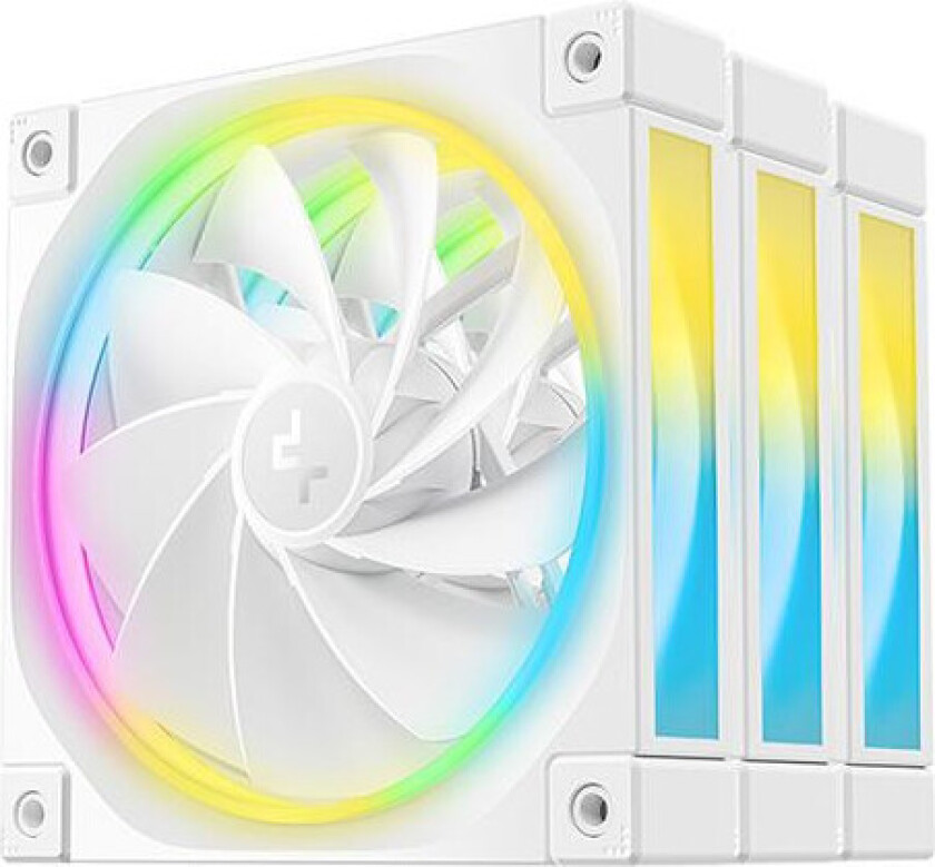 FL12R White Triple-Pack - Kabinettvifte - 120mm - Hvit med RGB-lys - 32 dBA