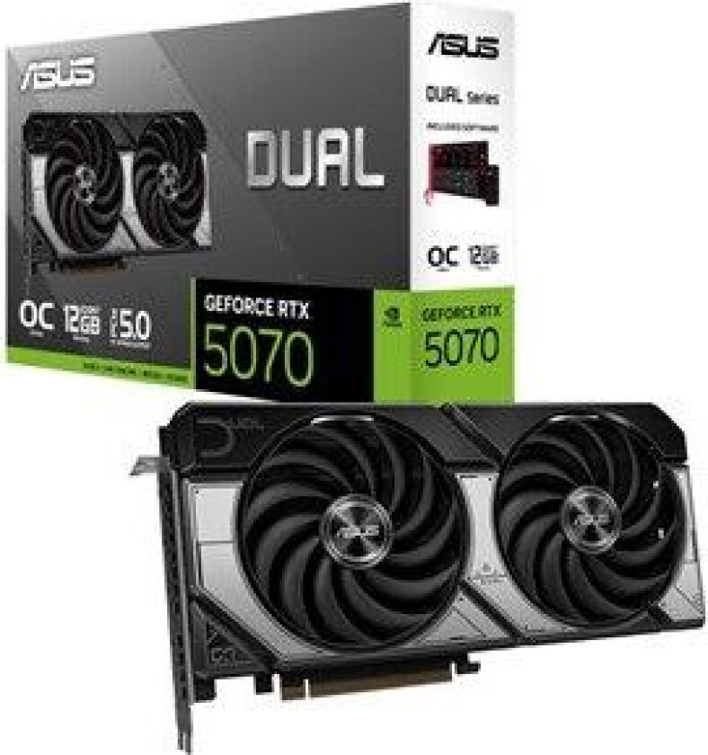 GeForce RTX 5070 DUAL OC - 12GB GDDR7 RAM - Grafikkort