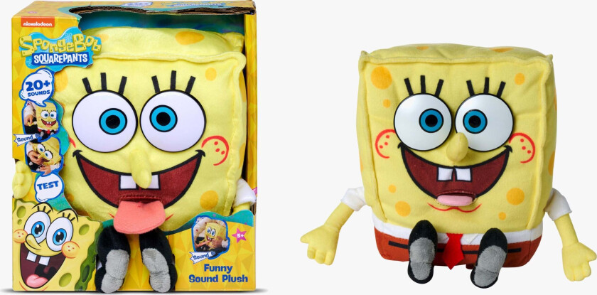 SvampeBob Firkant Kosedyr med Lyd (30 cm)