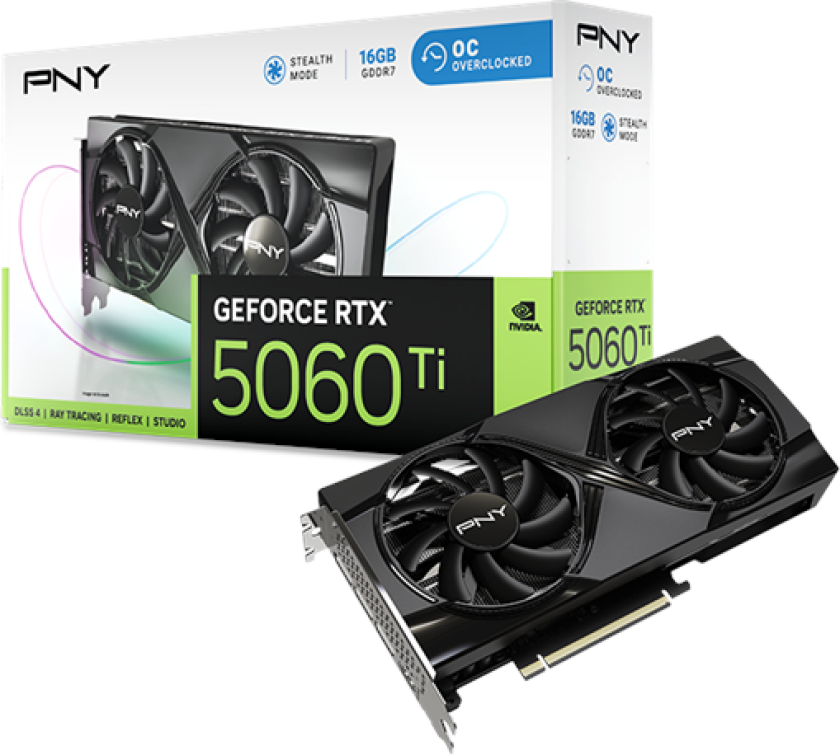 GeForce RTX 5060 Ti Dual Fan OC - 16GB GDDR7 RAM - Grafikkort