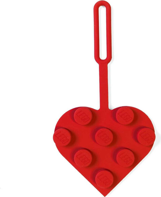 LEGO® Bag Tag/Luggage tag Brick Heart Red