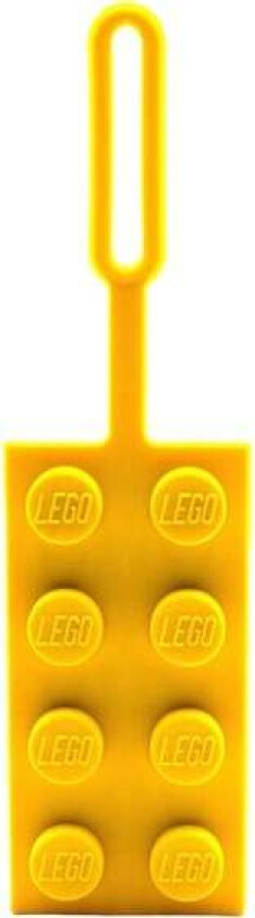 LEGO® Bag Tag/Luggage tag YELLOW packed on printed card