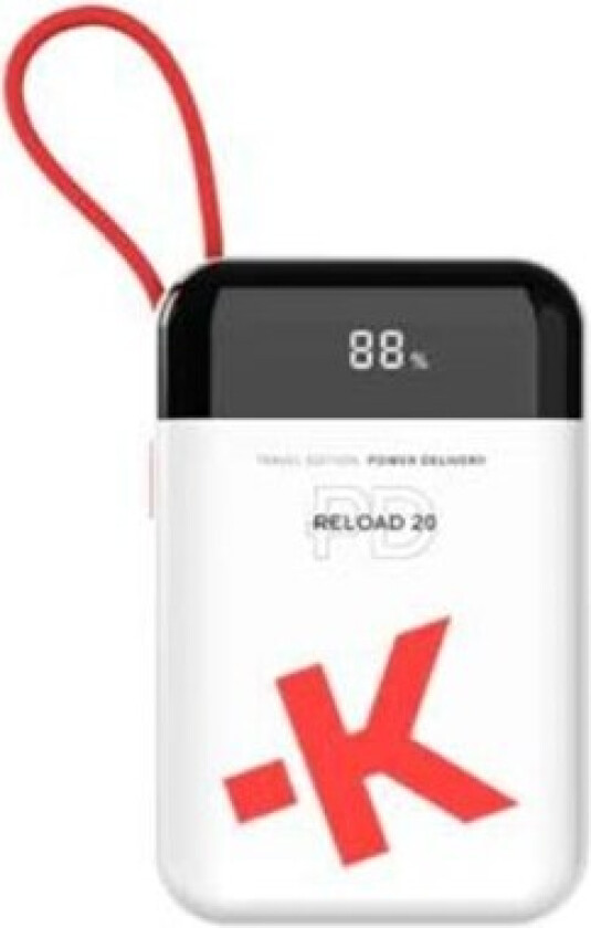 Reload 20 Travel - 20.000 mAh Nødlader - Hvit - 20000 mAh