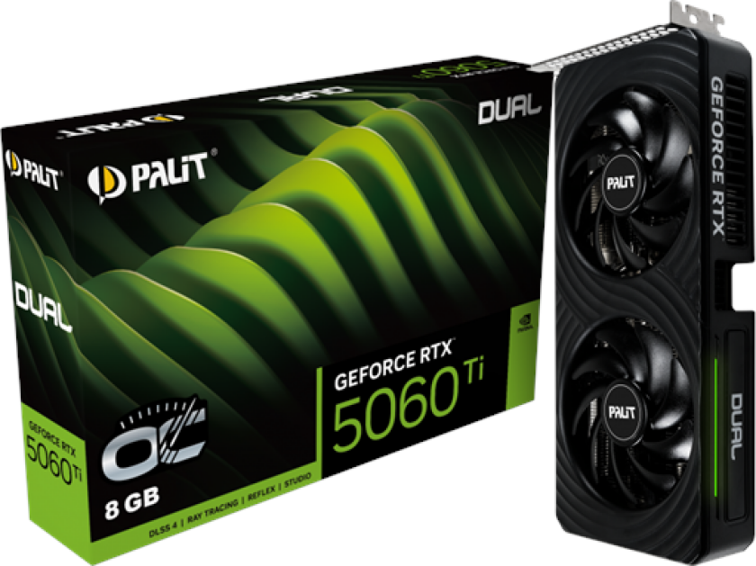 GeForce RTX 5060 Ti DUAL OC - 8GB GDDR7 RAM - Grafikkort