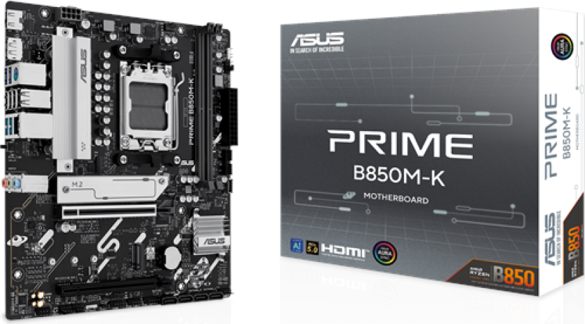 PRIME B850M-K Hovedkort - AMD B850 - AMD AM5 socket - DDR5 RAM - Micro-ATX