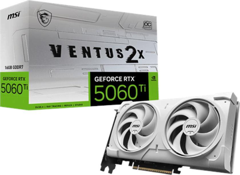 GeForce RTX 5060 Ti VENTUS 2X OC (hvit)