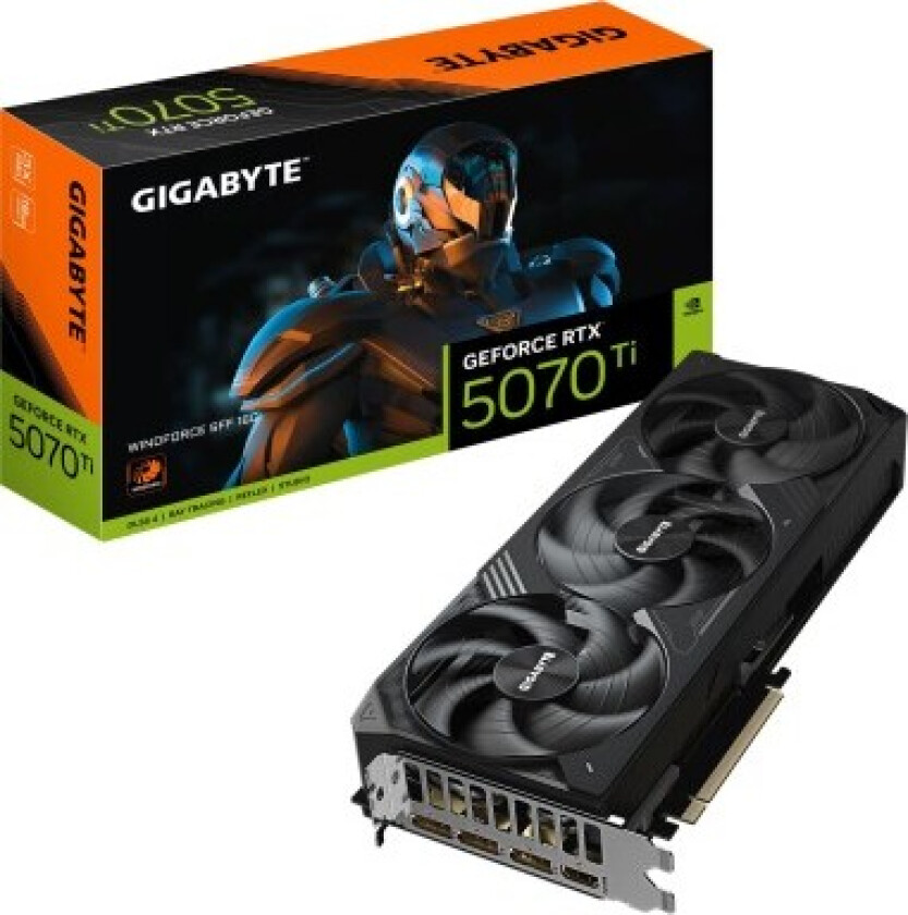 GeForce RTX 5070 Ti WindForce 3 - 16GB GDDR7 RAM - Grafikkort