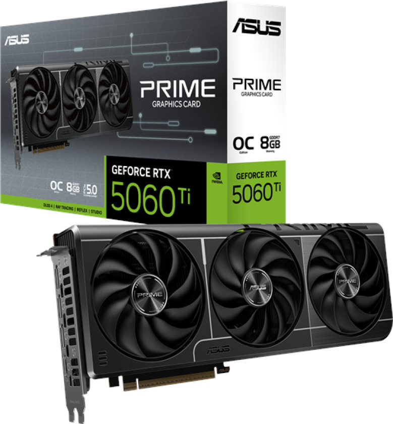 GeForce RTX 5060 Ti Prime OC - 8GB GDDR7 RAM - Grafikkort