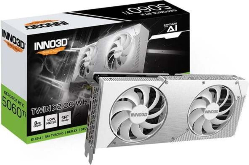 GeForce RTX 5060 Ti Twin X2 OC White - 8GB GDDR7 RAM - Grafikkort