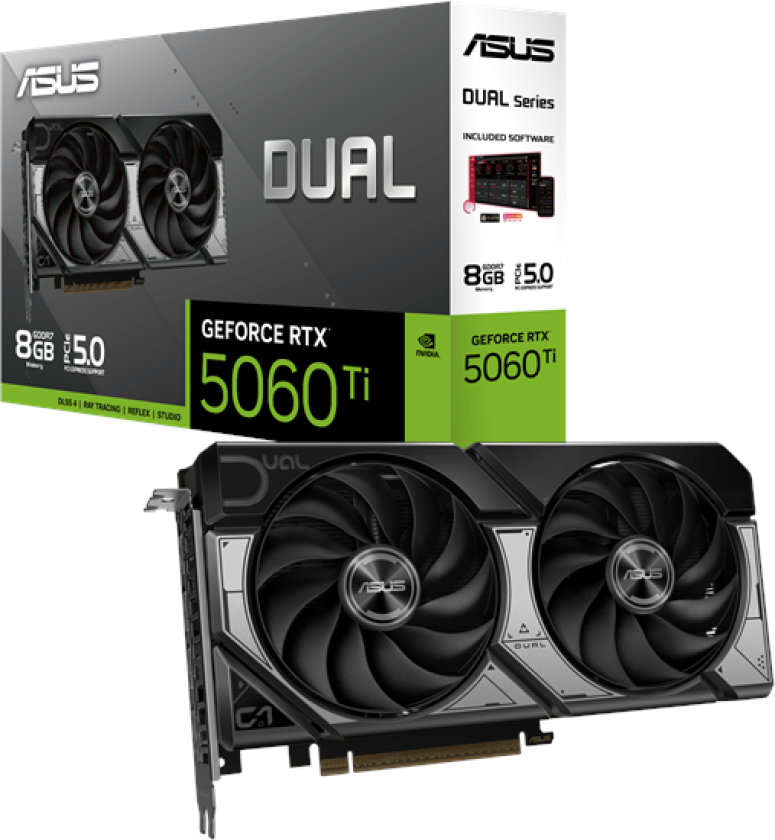 GeForce RTX 5060 Ti DUAL - 8GB GDDR7 RAM - Grafikkort