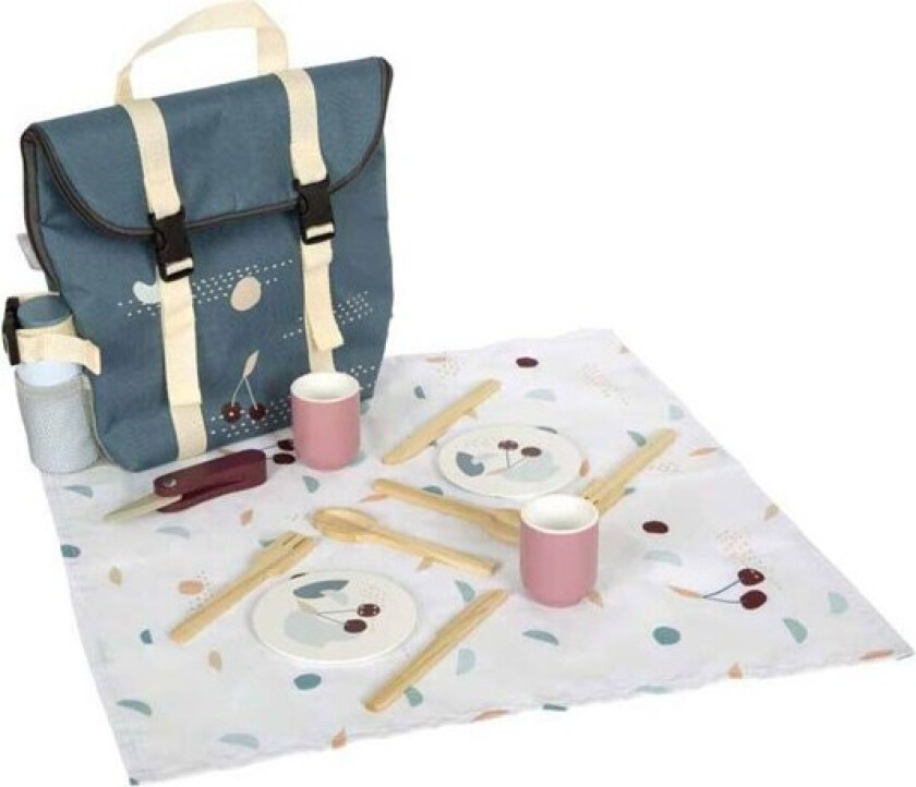 Backpack with Wooden Picnic Tasty Playset 14pcs.