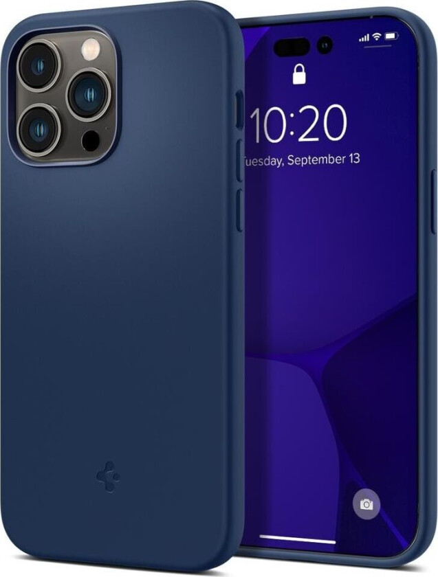 Spigen iPhone 14 Pro Max Deksel Silicone Fit MagFit Navy Blue