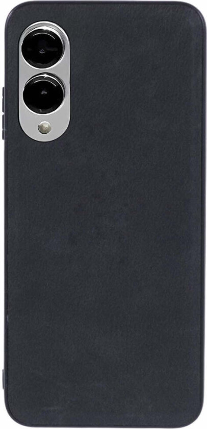 Samsung Galaxy S25 Edge Kunstskinnbelagt Deksel - Svart