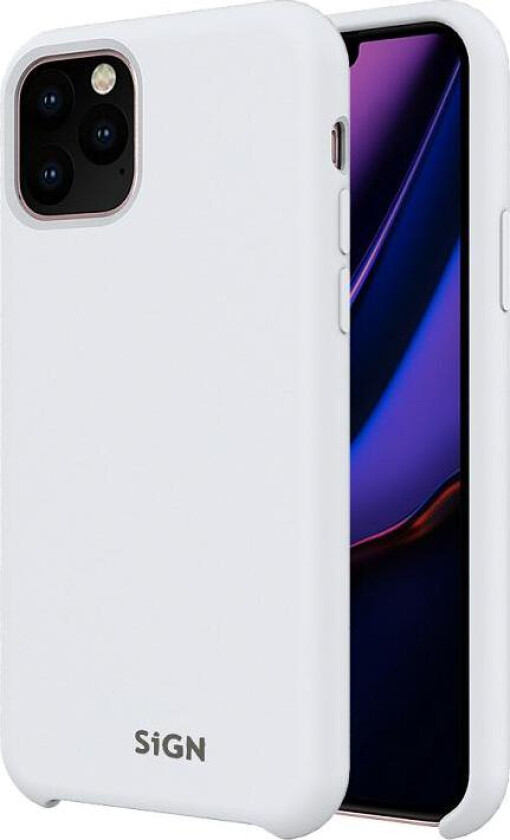 SiGN Liquid Silicone Case for iPhone 11 & XR - Hvit